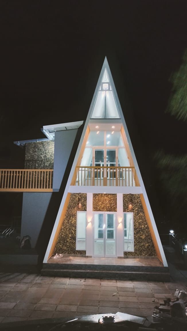 A frame night view